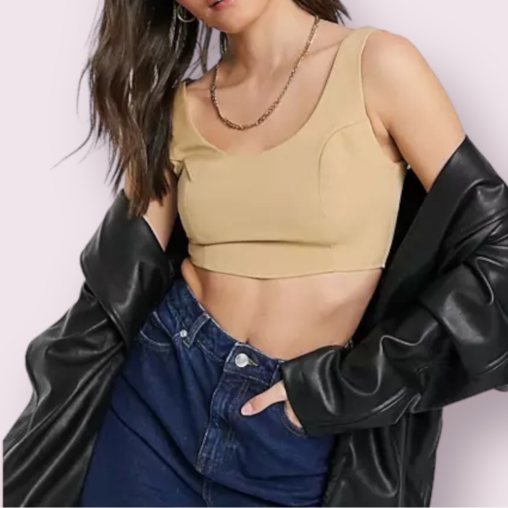 ASOS Square Neck Zipper Corset Top